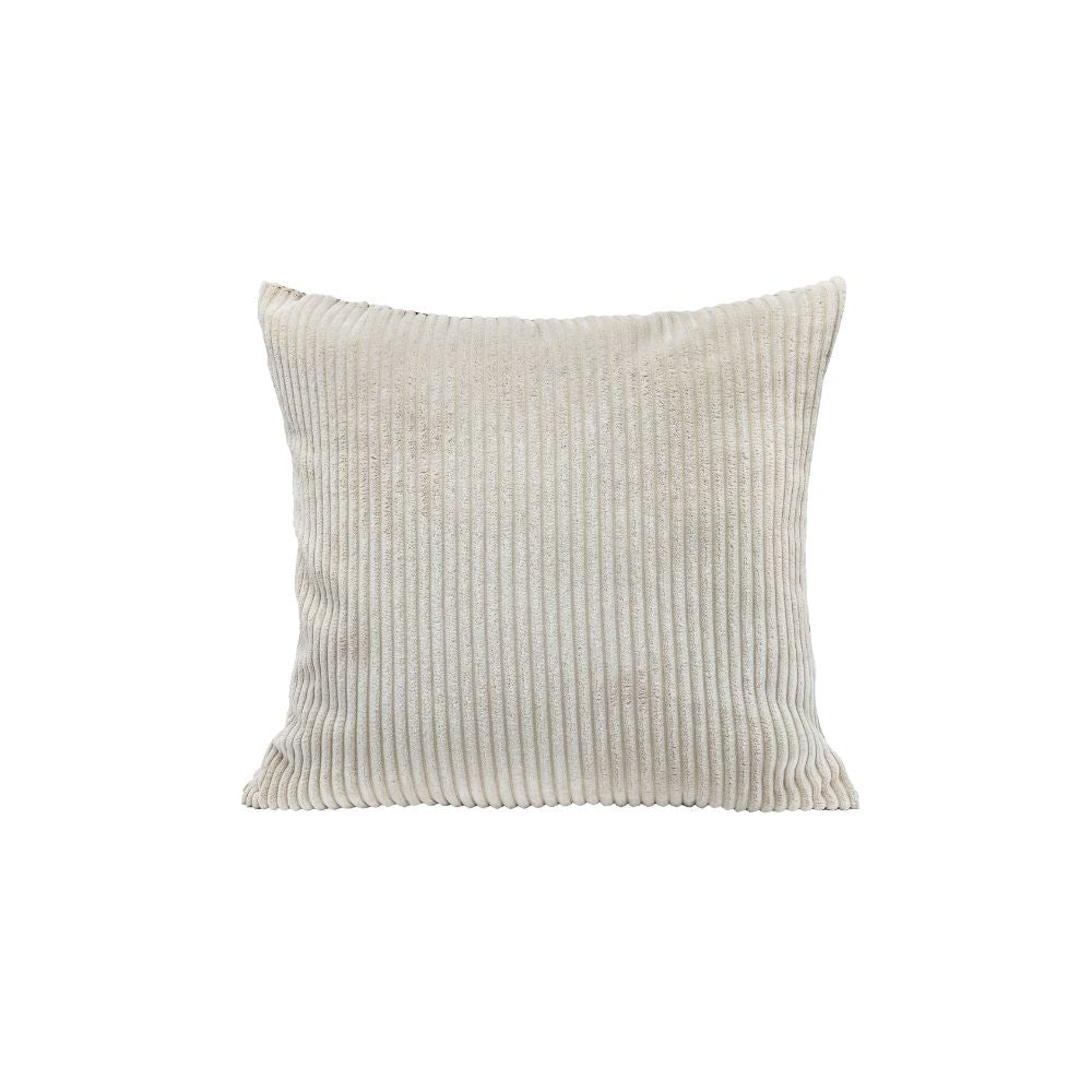 Housse De Coussin En Velours Côtelé - Écru