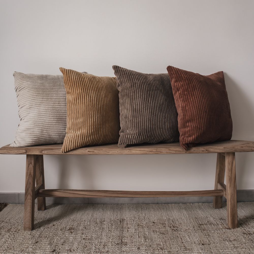Housse De Coussin En Velours Côtelé - Beige