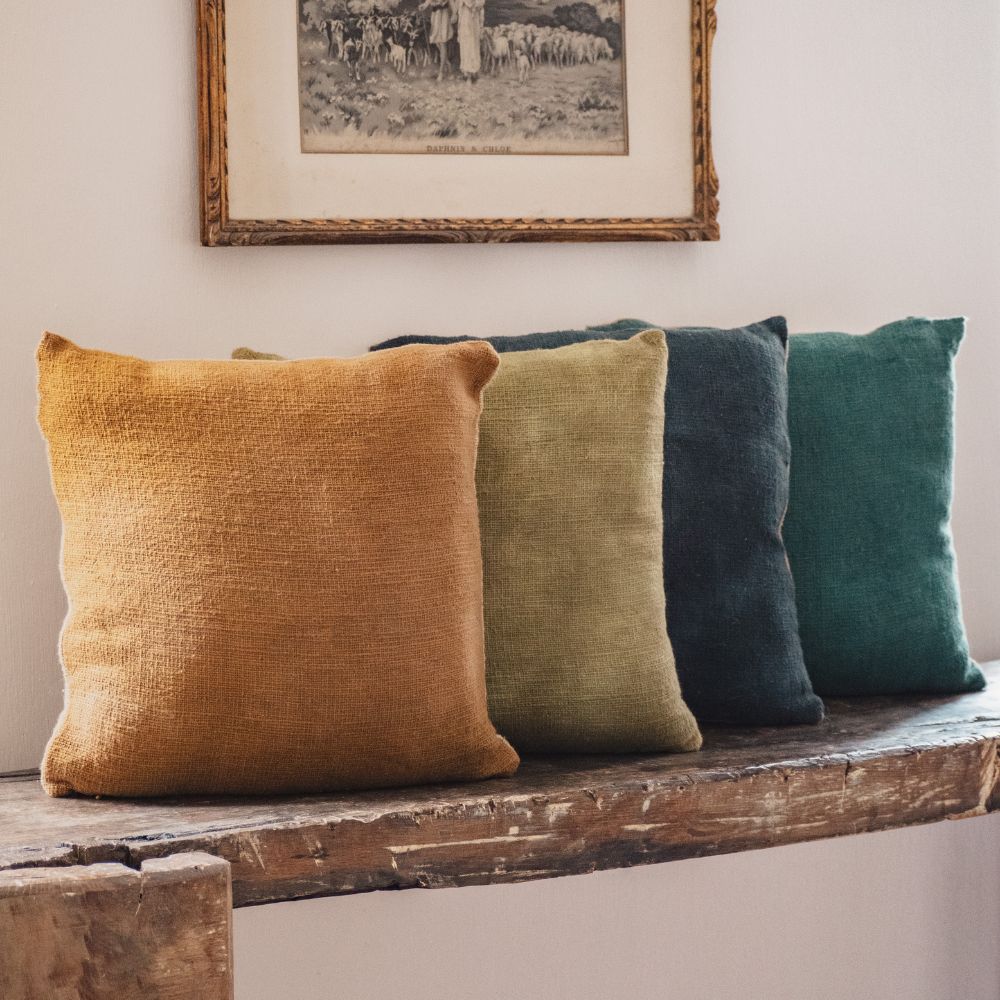 Linen Cushion Cover - Green