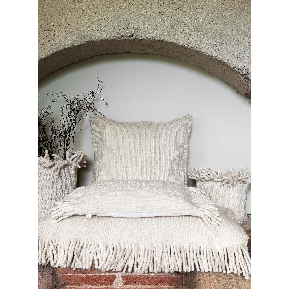 Wool Cushion Cover - Ecru