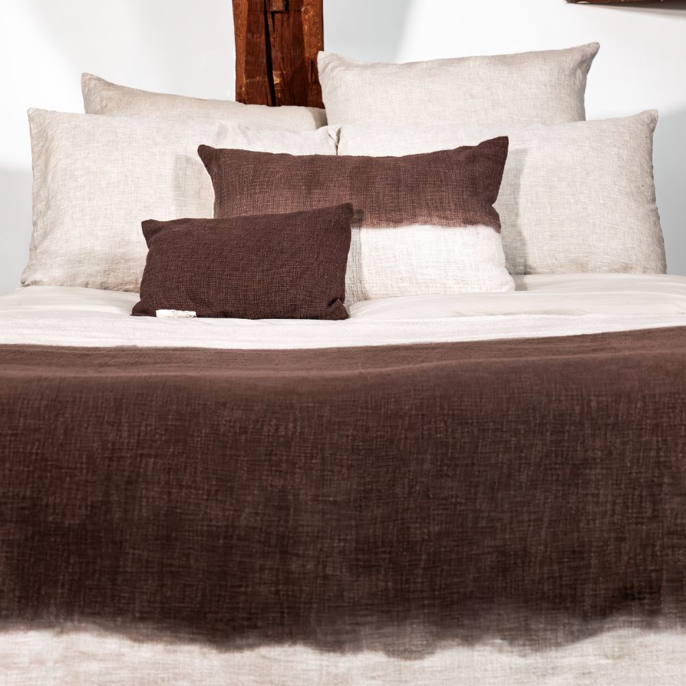 Deep-Dye Patterned Cushion Cover - Purple