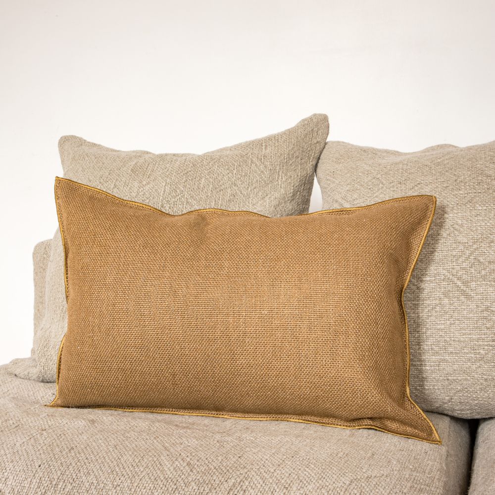 Housse De Coussin Texturée Bi-Face - Orange