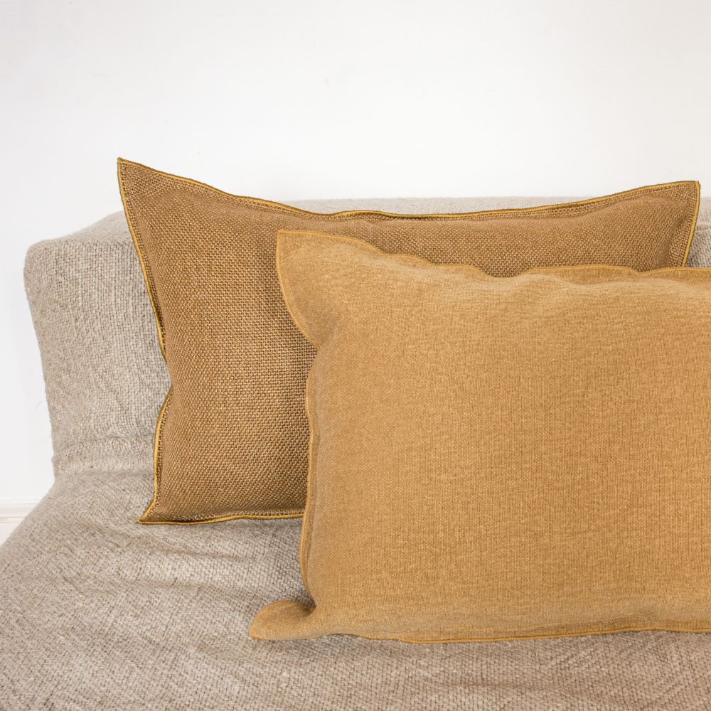 Housse De Coussin Texturée Bi-Face - Orange