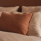 Housse De Coussin Texturée Bi-Face - Brique