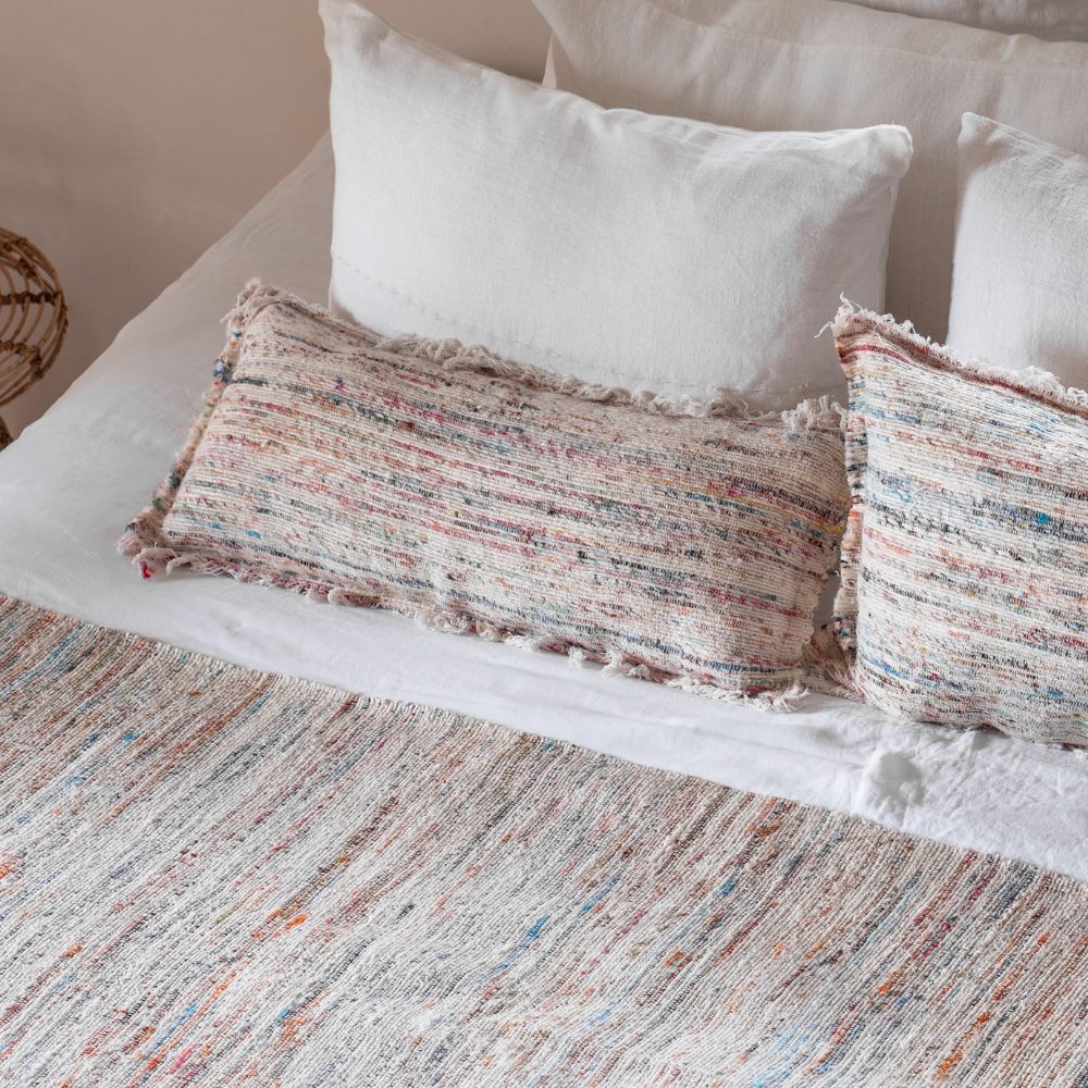 Housse De Coussin Multicolore À Tissage Manuel Covertogo - Coconu