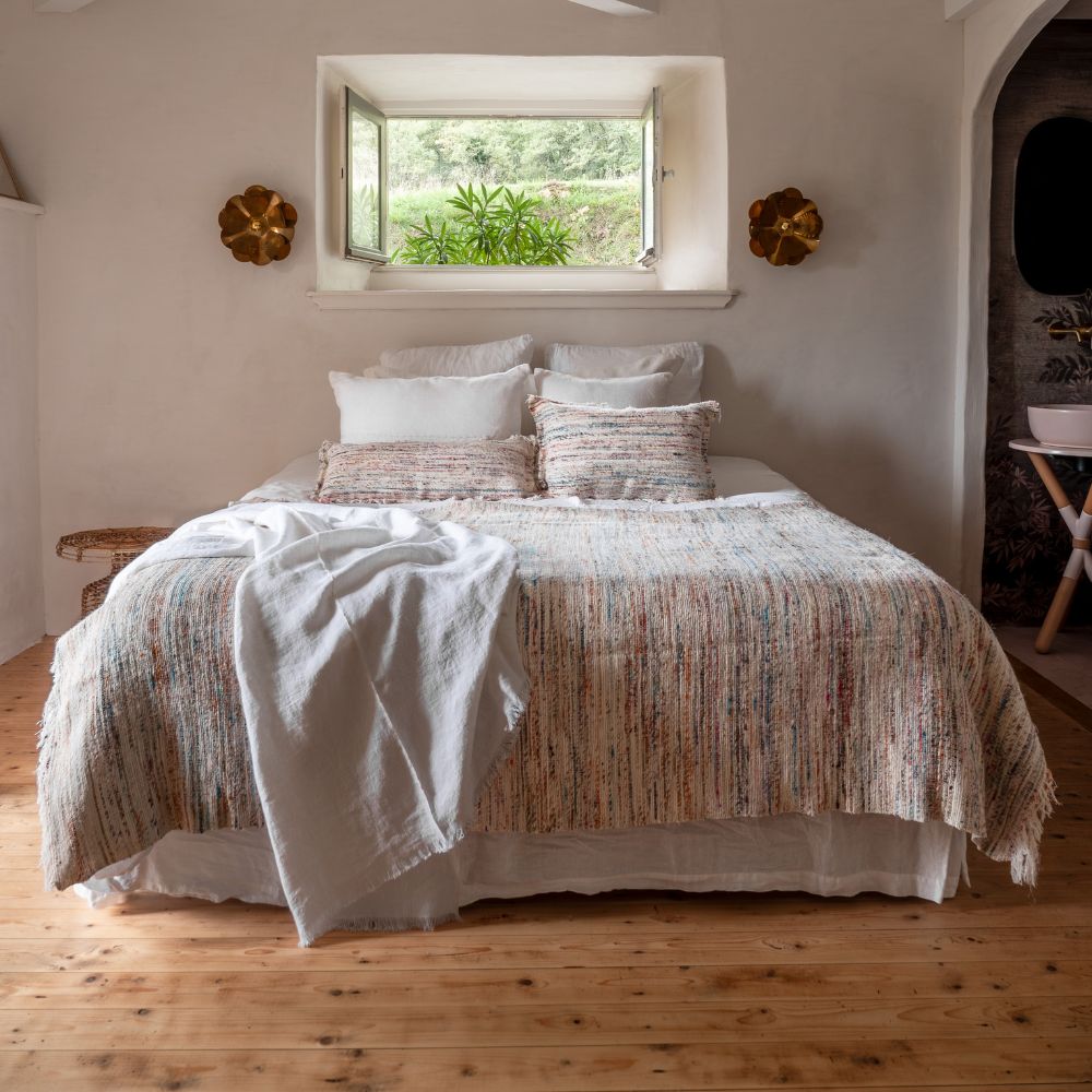 Housse De Coussin Multicolore À Tissage Manuel Covertonka - Coconu