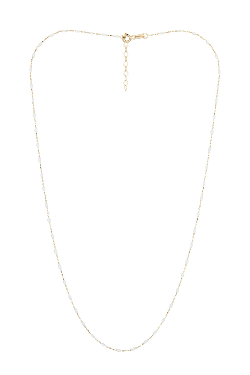 “Amada Blanc” necklace 375/1000 yellow gold