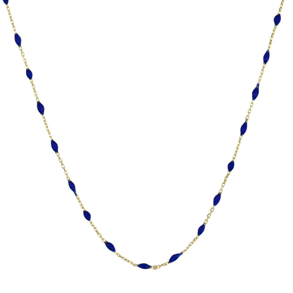 Collier "Amada Bleu" Or Jaune 375/1000