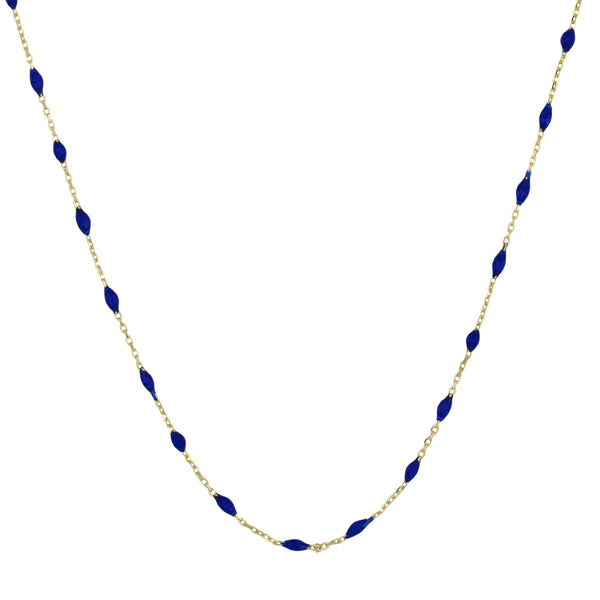 Collier "Amada Bleu" Or Jaune 375/1000