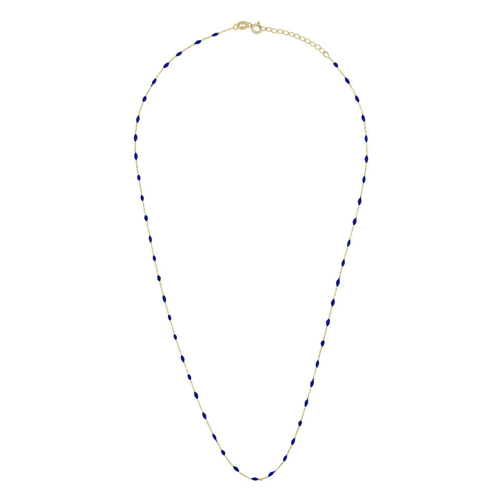 Collier "Amada Bleu" Or Jaune 375/1000