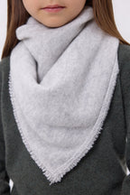 Echarpe Bandana Triange Uni Cozy - Gris Clair - Enfant