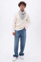 Echarpe Bandana Triange Uni Cozy - Gris Clair - Homme