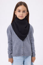Bufanda bandana triangular lisa Cozy - Negra - Niño