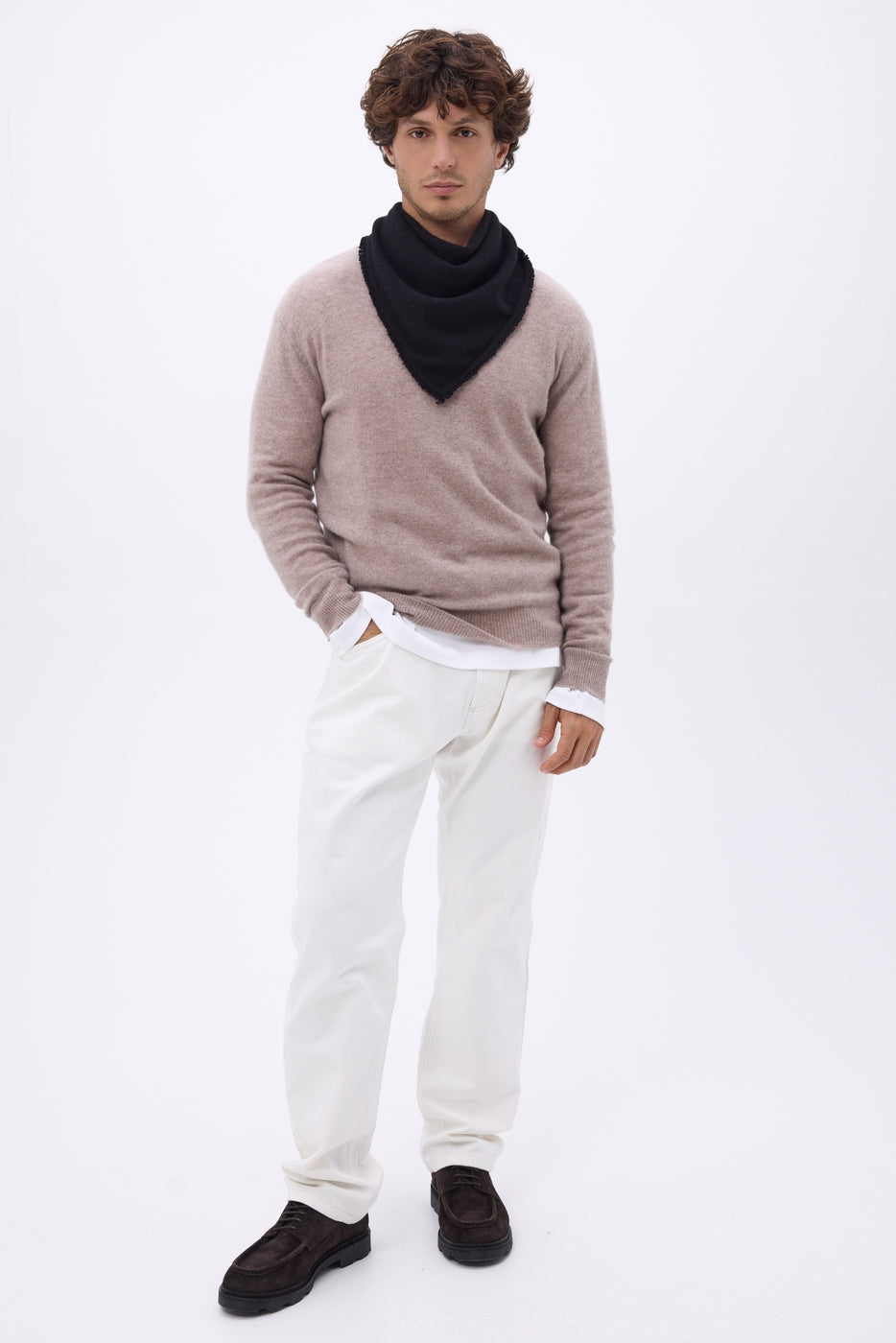 Echarpe Bandana Triange Uni Cozy - Noir - Homme