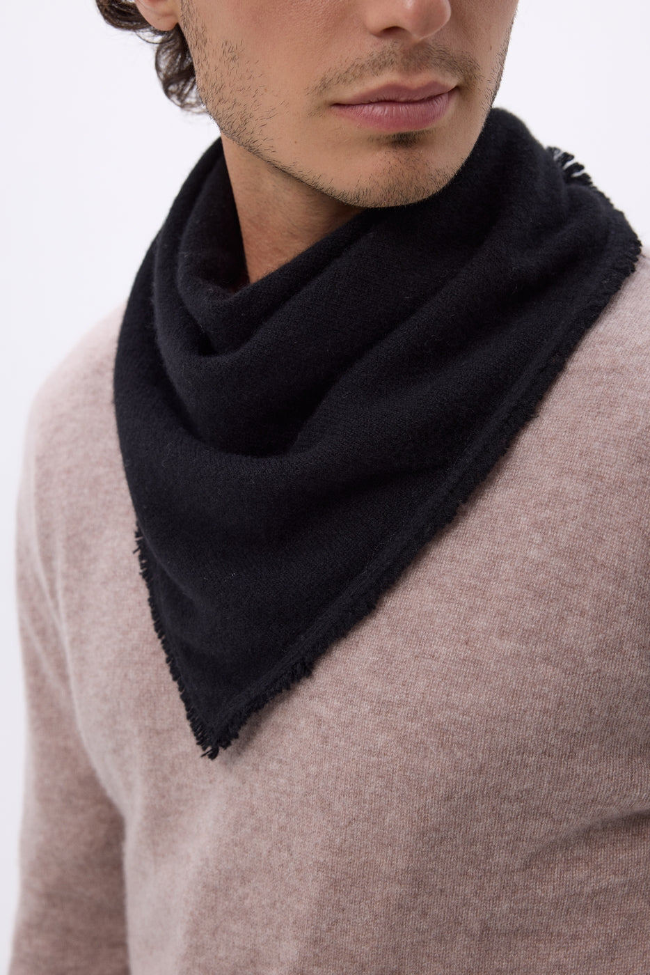 Echarpe Bandana Triange Uni Cozy - Noir - Homme