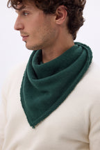 Bufanda bandana triangular lisa Cozy - Verde botella - Hombre