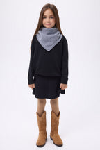 Bufanda bandana triangular lisa Cozy - Gris oscuro - Niño