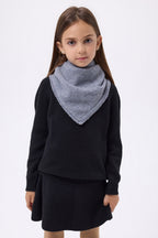Bufanda bandana triangular lisa Cozy - Gris oscuro - Niño