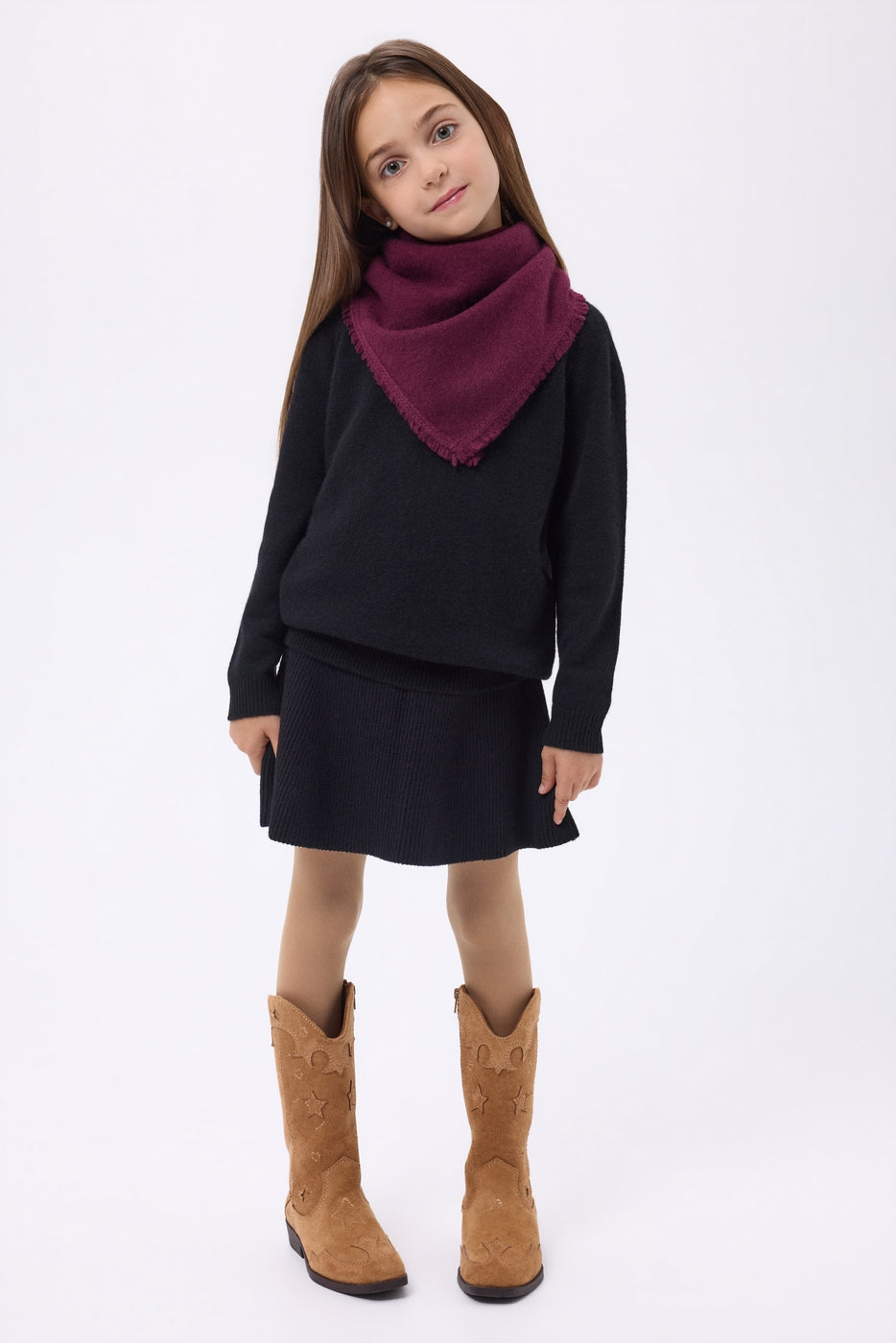 Echarpe Bandana Triange Uni Cozy - Lie-De-Vin - Enfant
