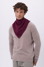 Bufanda Bandana Triángulo Liso Cozy - Rojo vino - Hombre