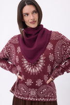 Echarpe Bandana Triange Uni Cozy - Lie-De-Vin - Femme