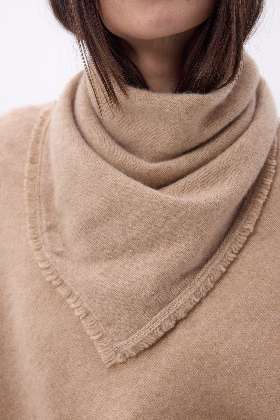 Echarpe Bandana Triange Uni Cozy - Khaki Chine - Femme