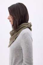 Echarpe Bandana Triange Uni Cozy - Khaki Chine - Femme
