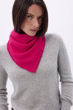 Echarpe Bandana Triange Uni Cozy - Rose Fuschia - Femme