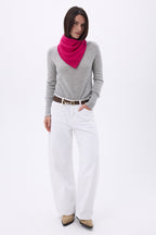 Echarpe Bandana Triange Uni Cozy - Rose Fuschia - Femme
