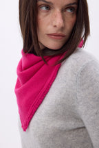 Echarpe Bandana Triange Uni Cozy - Rose Fuschia - Femme