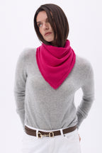 Echarpe Bandana Triange Uni Cozy - Rose Fuschia - Femme
