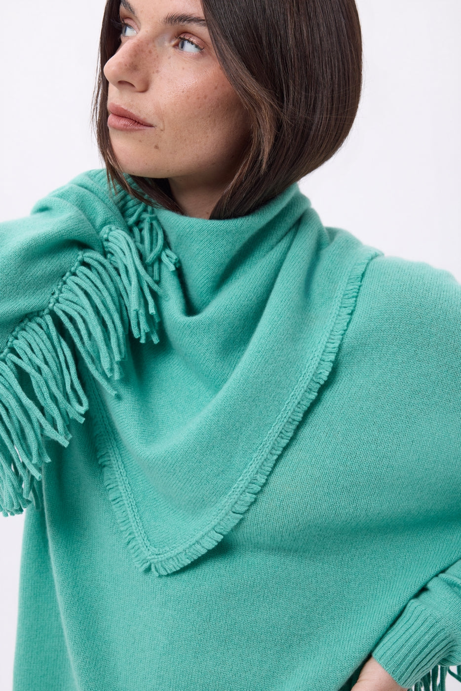Echarpe Bandana Triange Uni Cozy - Vert Pastel - Femme