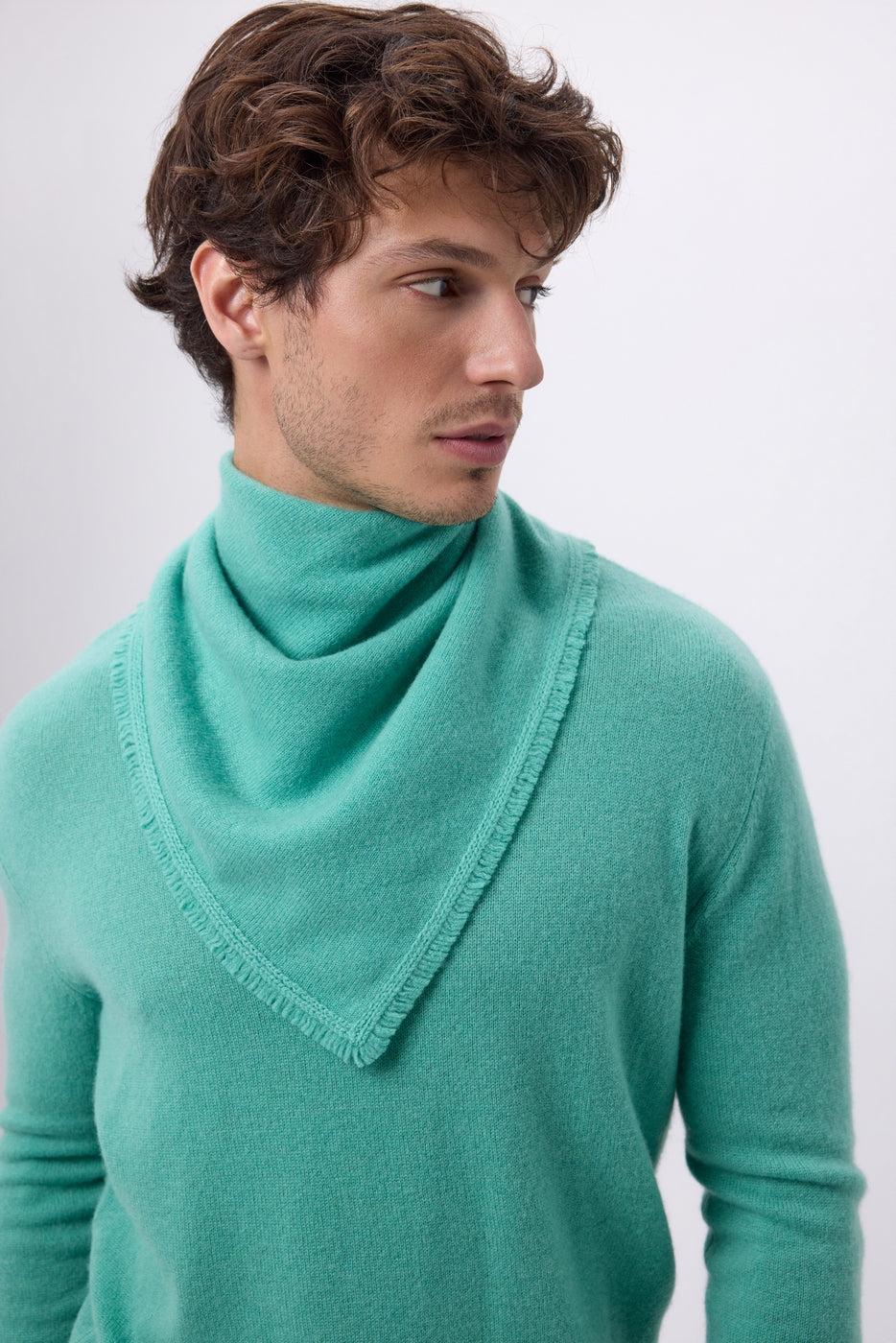 Echarpe Bandana Triange Uni Cozy - Vert Pastel - Homme