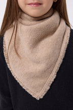 Echarpe Bandana Triange Uni Cozy - Beige Creme - Enfant