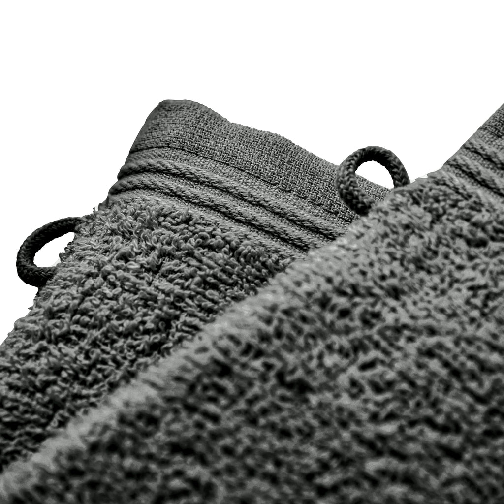 Set of 2 "Spa" Washcloths - 100% Cotton - Slate