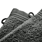 Set of 2 "Spa" Washcloths - 100% Cotton - Slate