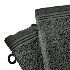 Set of 2 "Spa" Washcloths - 100% Cotton - Slate