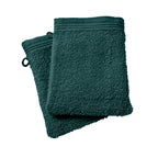 Set of 2 "Spa" Washcloths - 100% Cotton - Emerald