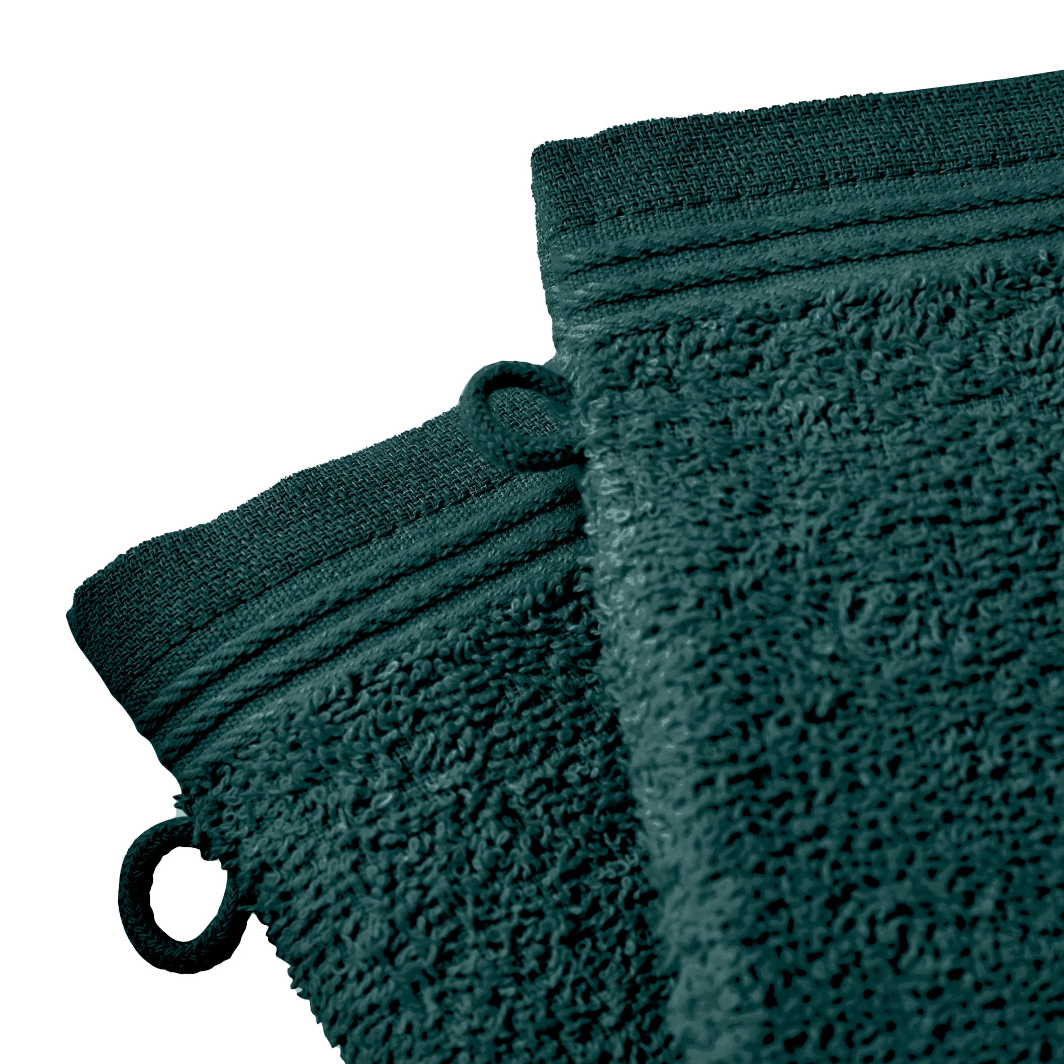 Set of 2 "Spa" Washcloths - 100% Cotton - Emerald