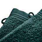 Set of 2 "Spa" Washcloths - 100% Cotton - Emerald