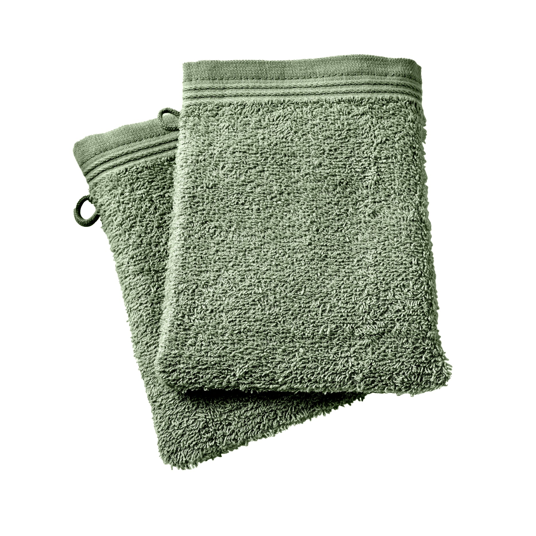 Juego de 2 toallitas "Spa" - 100% Algodón - Romero