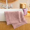 Lot De 2 Gants De Toilette "Spa" - 100% Coton - Vieux Rose