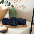 "Spa" Guest Towels - 100% Cotton - Midnight Blue