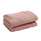 Serviettes Invité "Spa" - 100% Coton - Vieux Rose