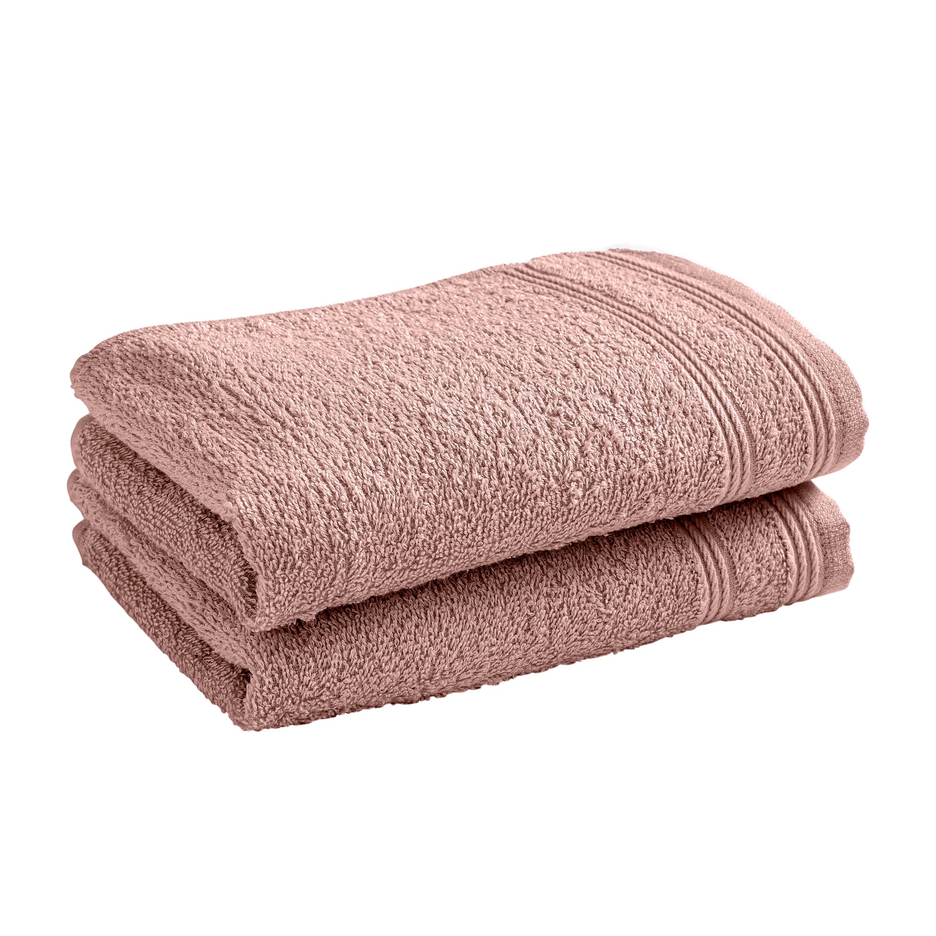 Serviettes Invité "Spa" - 100% Coton - Vieux Rose