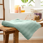"Spa" Shower Towel - 100% Cotton - Mint