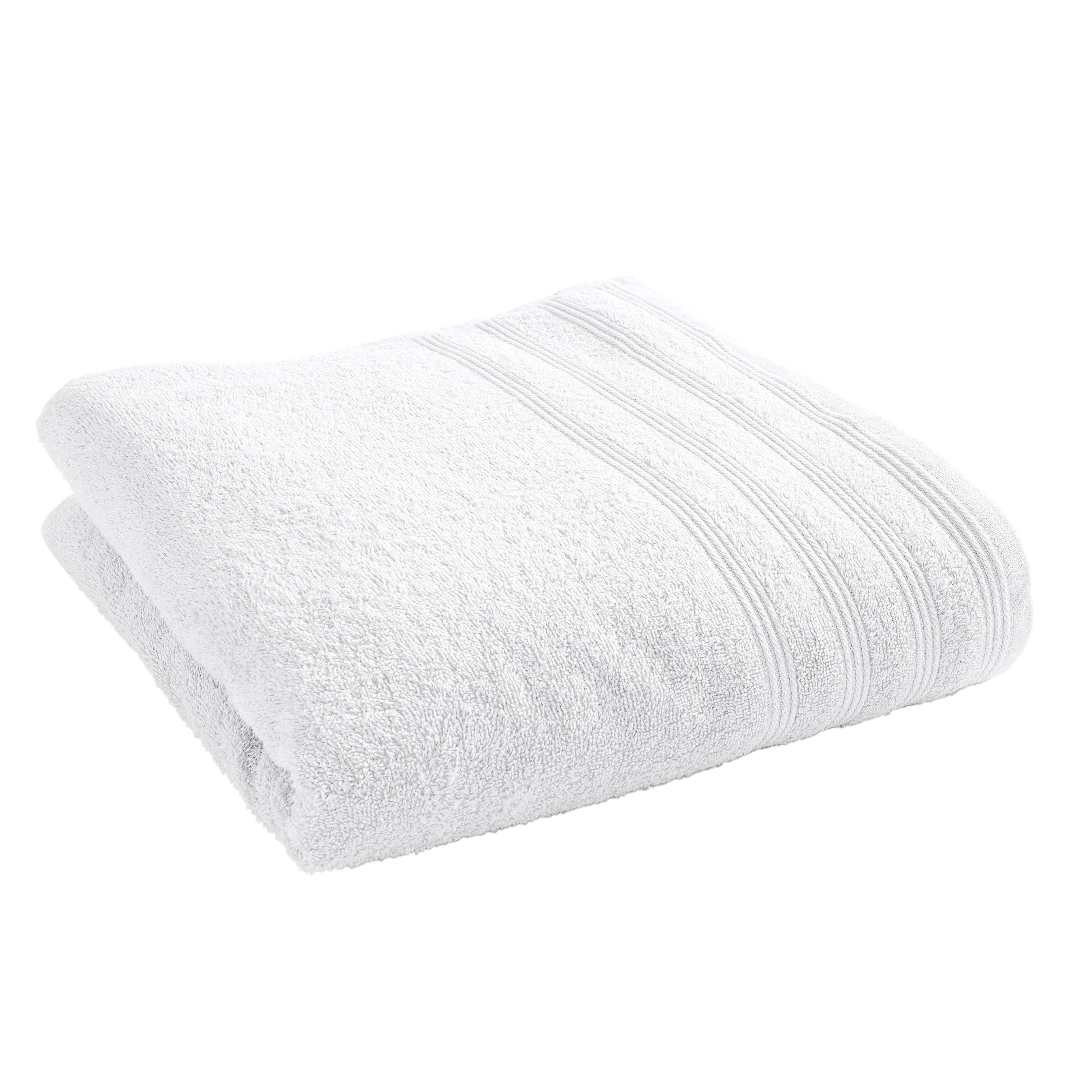 "Spa" Shower Towel - 100% Cotton - Snow