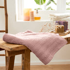 Toalla de Ducha "Spa" - 100% Algodón - Rosa Viejo