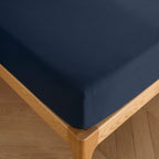 Fitted Sheet - 100% Cotton - Midnight Blue