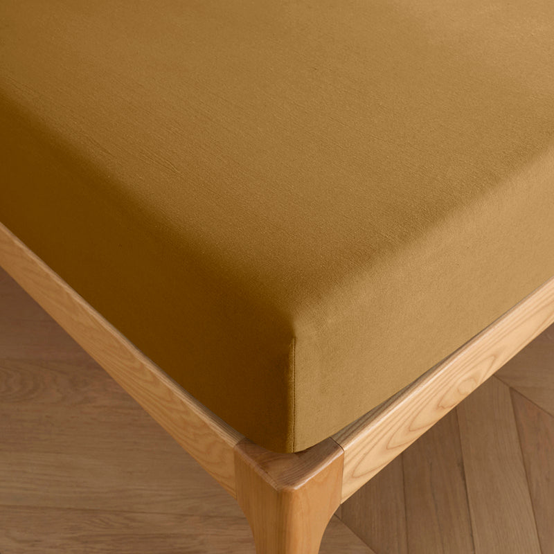Fitted Sheet - 100% Cotton - Caramel